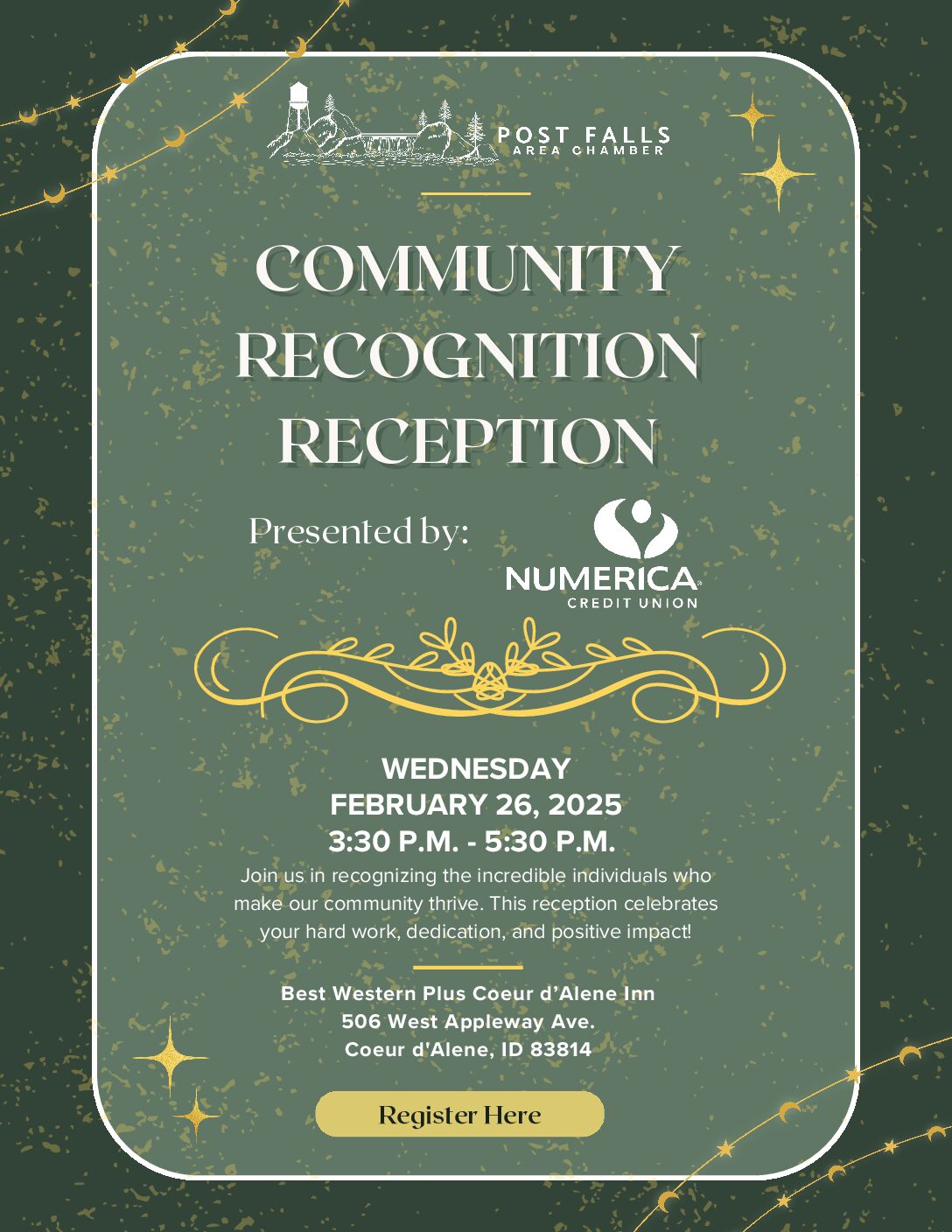 Community Recognition Reception Flyer